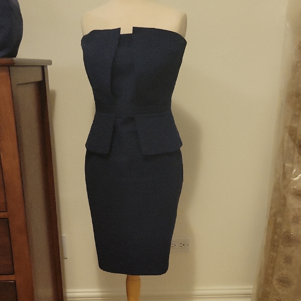 Banana Republic Strapless Dark Blue Dress